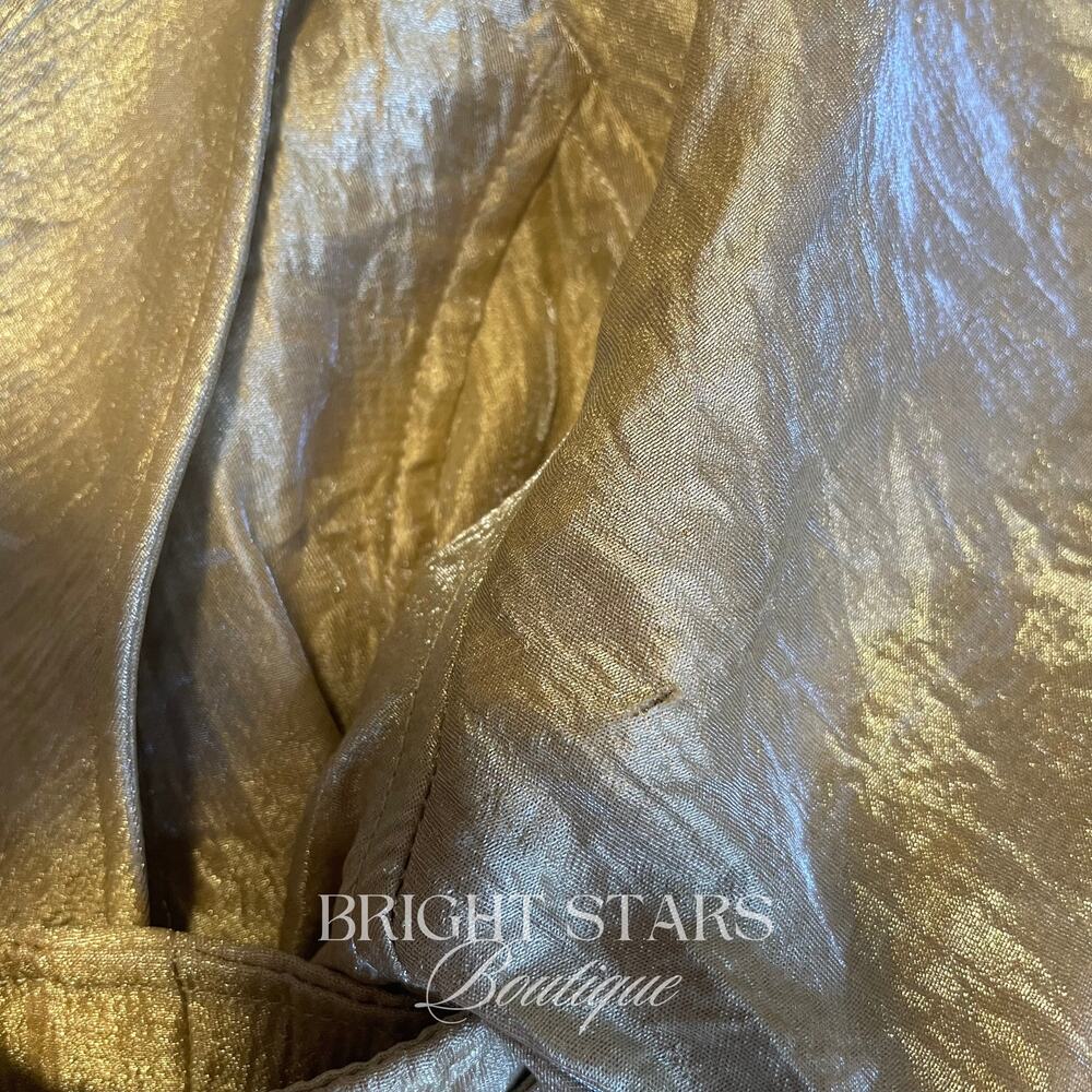 Super Rare Gold Blazer ASO Rory Gilmore Girls Metallic Shimmer Vintage Y2K - Picture 14 of 15
